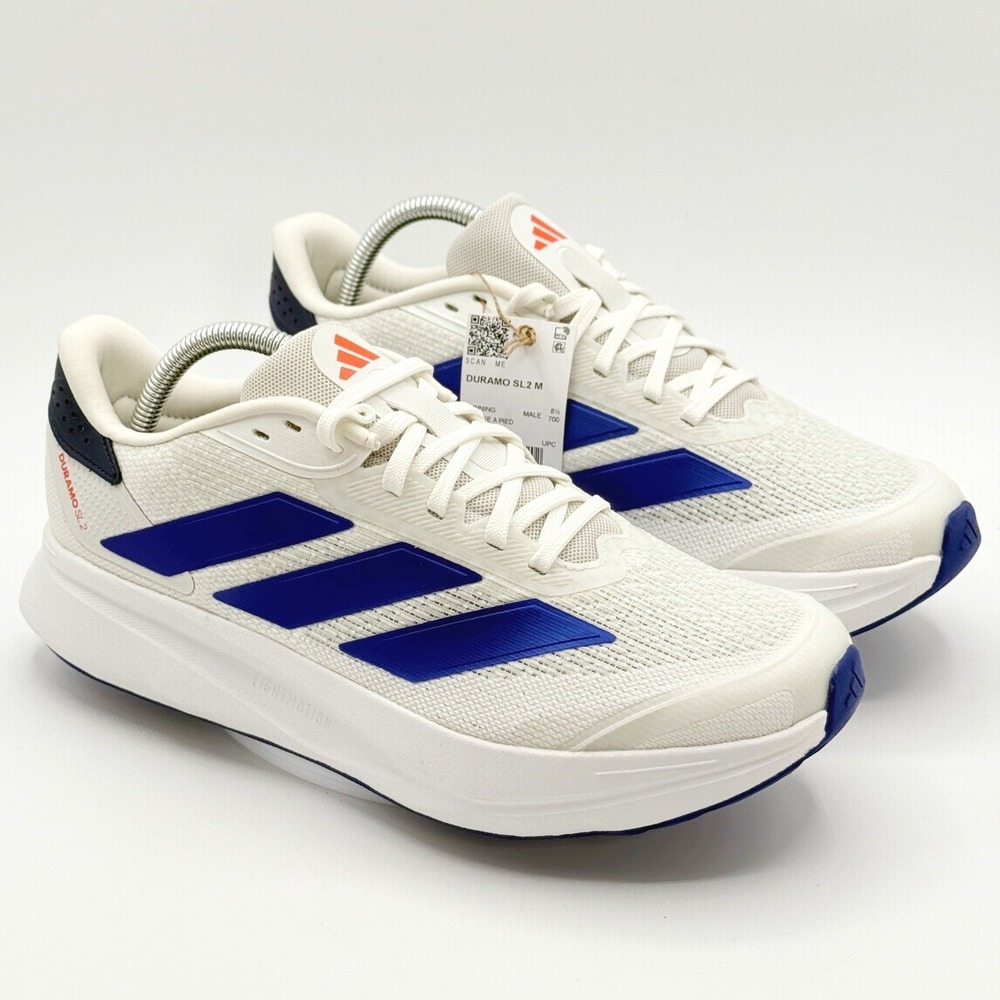 Adidas Duramo SL 2.0 White Lucid Blue Shoes Size 9 Mens JS4395, NEW